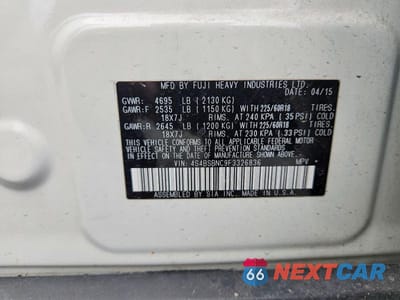Zdjęcie 13 z 13 samochodu: 2015 SUBARU OUTBACK 2.5I LIMITED VIN:4S4BSBNC9F3326836 - miniatura