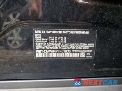 Zdjęcie 13 z 13 samochodu: 2023 BMW I4 EDRIVE 35 VIN:WBY43AW04PFP61836 - miniatura