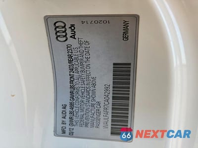 Zdjęcie 12 z 12 samochodu: 2012 AUDI A5 PREMIUM PLUS VIN:WAULFAFR7CA042992 - miniatura