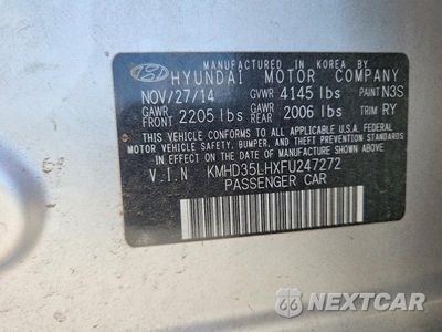 Zdjęcie 12 z 12 samochodu: 2015 HYUNDAI ELANTRA GT BASE VIN:KMHD35LHXFU247272 - miniatura