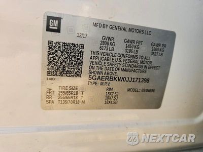 Zdjęcie 12 z 12 samochodu: 2018 BUICK ENCLAVE ESSENCE VIN:5GAERBKW0JJ171398 - miniatura