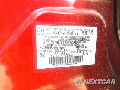 Zdjęcie 13 z 13 samochodu: 2019 NISSAN KICKS SV VIN:3N1CP5CU9KL564937 - miniatura