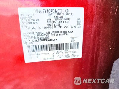 Zdjęcie 13 z 13 samochodu: 2013 FORD EXPLORER XLT VIN:1FM5K7D81DGC58061 - miniatura