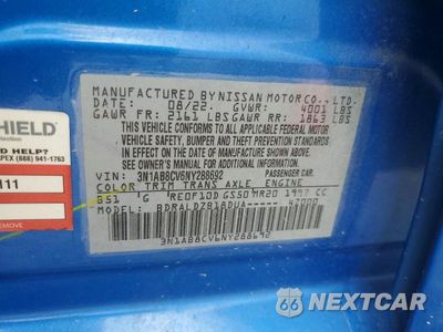 Zdjęcie 12 z 12 samochodu: 2022 NISSAN SENTRA SV VIN:3N1AB8CV6NY288692 - miniatura