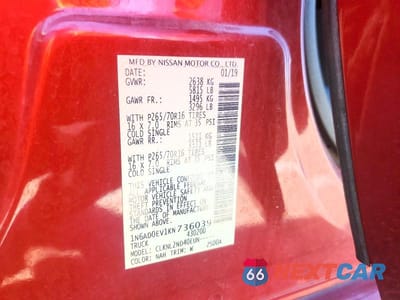 Zdjęcie 13 z 13 samochodu: 2019 NISSAN FRONTIER SV VIN:1N6AD0EV1KN736039 - miniatura
