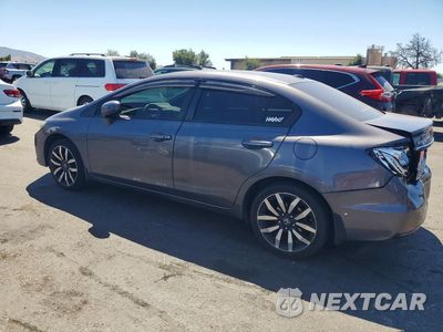 Drugie zdjęcie samochodu z przodu: 2015 HONDA CIVIC EXL VIN:19XFB2F94FE014974 - miniatura
