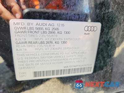 Zdjęcie 13 z 13 samochodu: 2016 AUDI Q5 PREMIUM PLUS S-LINE VIN:WA1D7AFP3GA092534 - miniatura