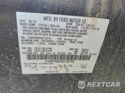 Zdjęcie 12 z 12 samochodu: 2018 FORD TAURUS SE VIN:1FAHP2D84JG133742 - miniatura