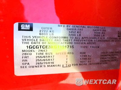 Zdjęcie 13 z 13 samochodu: 2016 CHEVROLET COLORADO LT VIN:1GCGTCE3XG1191716 - miniatura