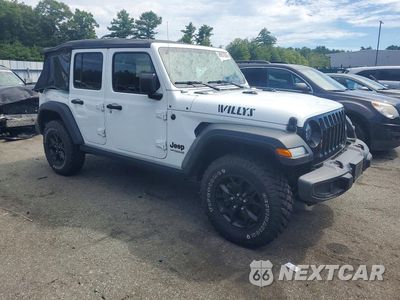 Czwarte zdjęcie samochodu z boku: 2021 JEEP WRANGLER UNLIMITED SPORT VIN:1C4HJXDG3MW511723 - miniatura