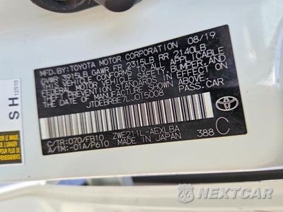 Zdjęcie 12 z 12 samochodu: 2020 TOYOTA COROLLA LE VIN:JTDEBRBE7LJ015008 - miniatura