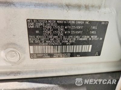 Zdjęcie 13 z 13 samochodu: 2023 TOYOTA RAV4 LE VIN:2T3H1RFV5PW288238 - miniatura