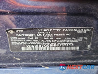 Zdjęcie 12 z 12 samochodu: 2017 BMW 340 XI VIN:WBA8B7G58HNU37151 - miniatura