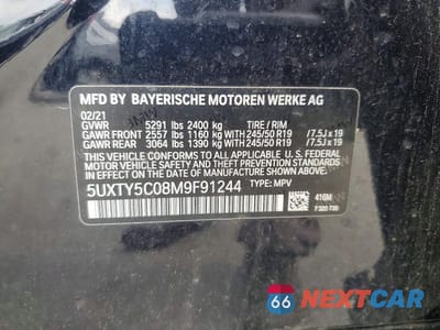 Zdjęcie 13 z 13 samochodu: 2021 BMW X3 XDRIVE30I VIN:5UXTY5C08M9F91244 - miniatura