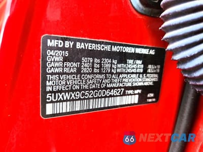 Zdjęcie 13 z 13 samochodu: 2016 BMW X3 XDRIVE28I VIN:5UXWX9C52G0D64627 - miniatura