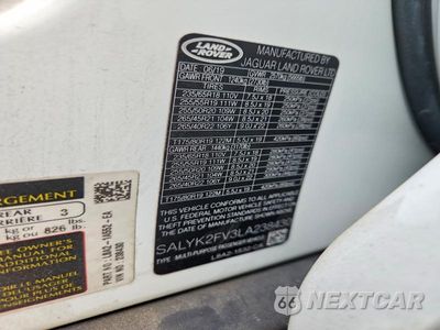 Zdjęcie 12 z 12 samochodu: 2020 LAND ROVER RANGE ROVER VELAR R-DYNAMIC S VIN:SALYK2FV3LA238430 - miniatura