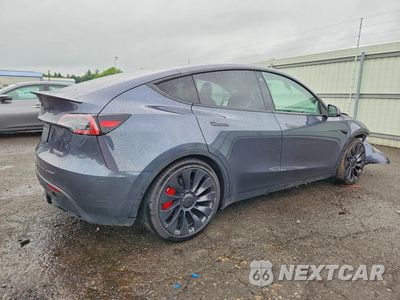 Trzecie zdjęcie samochodu z tyłu: 2021 TESLA MODEL Y VIN:5YJYGDEF7MF264083 - miniatura