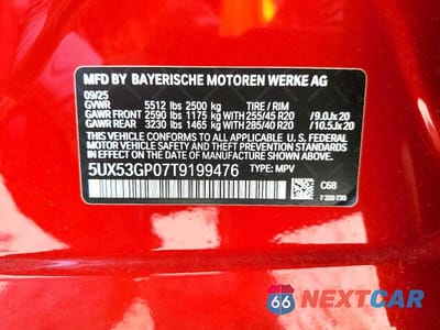 Zdjęcie 13 z 13 samochodu: 2026 BMW X3 30 XDRIVE VIN:5UX53GP07T9199476 - miniatura