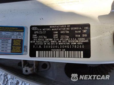 Zdjęcie 12 z 12 samochodu: 2017 KIA OPTIMA EX VIN:5XXGU4L30HG178260 - miniatura