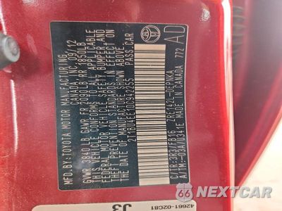 Zdjęcie 12 z 12 samochodu: 2013 TOYOTA COROLLA LE VIN:2T1BU4EE1DC942255 - miniatura