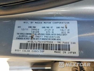Zdjęcie 12 z 12 samochodu: 2012 MAZDA 3 I VIN:JM1BL1L75C1577359 - miniatura