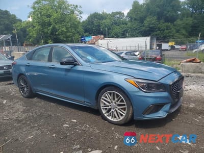 Czwarte zdjęcie samochodu z boku: 2018 GENESIS G80 SPORT VIN:KMHGN4JB4JU229410 - miniatura