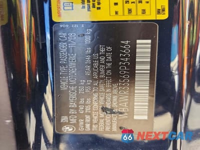 Zdjęcie 12 z 12 samochodu: 2009 BMW 328 I SULEV VIN:WBAWR33569P343664 - miniatura