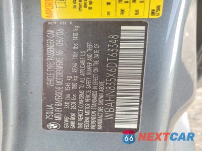 Zdjęcie 13 z 13 samochodu: 2006 BMW 750 LI VIN:WBAHN835X6DT63348 - miniatura