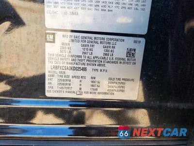 Zdjęcie 13 z 13 samochodu: 2019 BUICK ENVISION ESSENCE VIN:LRBFXCSA0KD025486 - miniatura