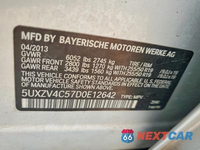 Zdjęcie 13 z 13 samochodu: 2013 BMW X5 XDRIVE35I VIN:5UXZV4C57D0E12642 - miniatura