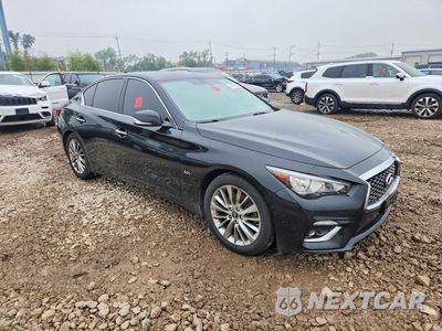 Czwarte zdjęcie samochodu z boku: 2019 INFINITI Q50 3.0T LUXE VIN:JN1EV7AR4KM553326 - miniatura