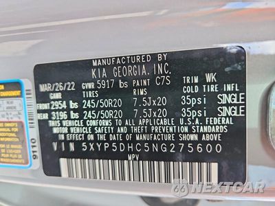 Zdjęcie 13 z 13 samochodu: 2022 KIA TELLURIDE SX VIN:5XYP5DHC5NG275600 - miniatura