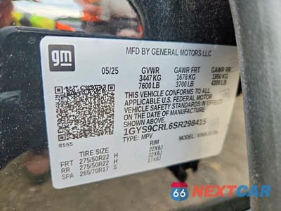Zdjęcie 14 z 14 samochodu: 2025 CADILLAC ESCALADE PREMIUM LUXURY VIN:1GYS9CRL6SR298415 - miniatura