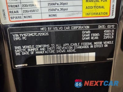 Zdjęcie 12 z 12 samochodu: 2012 VOLVO C70 T5 VIN:YV1672MC7CJ129626 - miniatura
