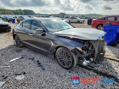 Czwarte zdjęcie samochodu z boku: 2019 GENESIS G70 ADVANCED VIN:KMTG64LA1KU019341 - miniatura