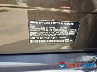 Zdjęcie 12 z 12 samochodu: 2025 BMW X5 XDRIVE40I VIN:5UX23EU07S9X85461 - miniatura
