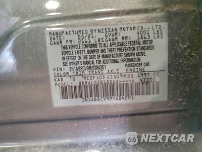 Zdjęcie 12 z 12 samochodu: 2021 NISSAN SENTRA SV VIN:3N1AB8CV9MY284201 - miniatura