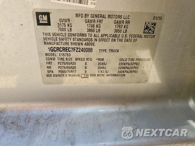 Zdjęcie 12 z 12 samochodu: 2015 CHEVROLET SILVERADO C1500 LT VIN:1GCRCREC7FZ240088 - miniatura