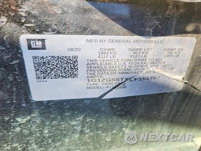 Zdjęcie 12 z 12 samochodu: 2020 CHEVROLET MALIBU RS VIN:1G1ZG5STXLF151767 - miniatura