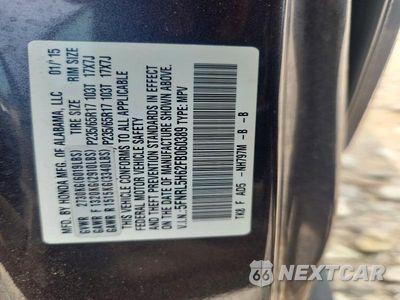 Zdjęcie 14 z 14 samochodu: 2015 HONDA ODYSSEY EXL VIN:5FNRL5H62FB060389 - miniatura