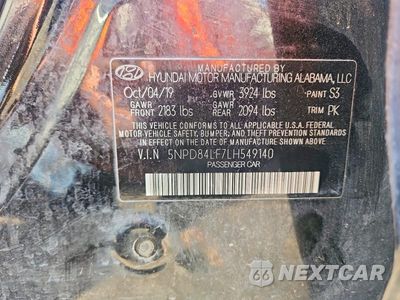 Zdjęcie 12 z 12 samochodu: 2020 HYUNDAI ELANTRA SEL VIN:5NPD84LF7LH549140 - miniatura