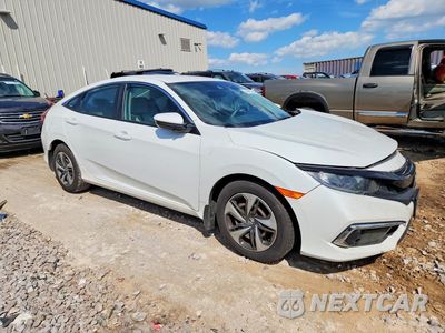 Czwarte zdjęcie samochodu z boku: 2019 HONDA CIVIC LX VIN:19XFC2F61KE012712 - miniatura