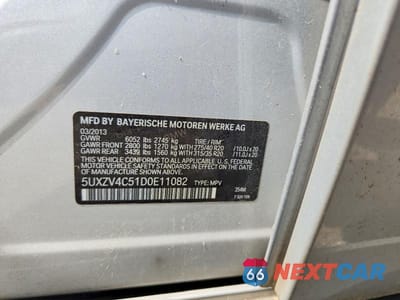 Zdjęcie 12 z 12 samochodu: 2013 BMW X5 VIN:5UXZV4C51D0E11082 - miniatura