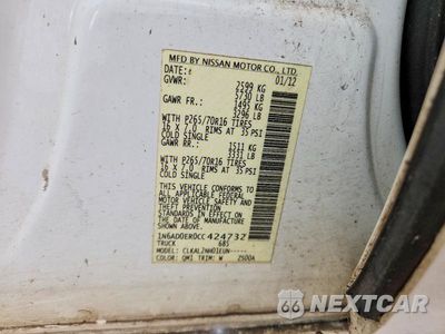 Zdjęcie 12 z 12 samochodu: 2012 NISSAN FRONTIER S VIN:1N6AD0ER0CC424732 - miniatura