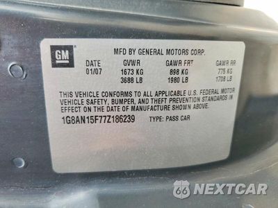 Zdjęcie 13 z 13 samochodu: 2007 SATURN ION LEVEL 2 VIN:1G8AN15F77Z186239 - miniatura
