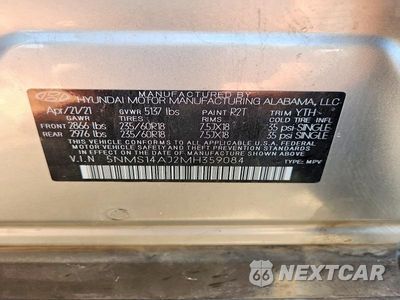 Zdjęcie 13 z 13 samochodu: 2021 HYUNDAI SANTA FE SE VIN:5NMS14AJ2MH359084 - miniatura