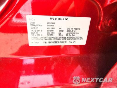 Zdjęcie 13 z 13 samochodu: 2024 TESLA MODEL Y VIN:7SAYGDEE3RF003101 - miniatura