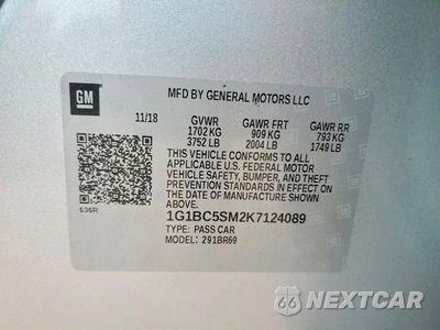 Zdjęcie 12 z 12 samochodu: 2019 CHEVROLET CRUZE LS VIN:1G1BC5SM2K7124089 - miniatura