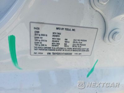 Zdjęcie 12 z 12 samochodu: 2026 TESLA MODEL Y VIN:7SAYGDEE4TA680369 - miniatura