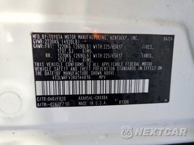 Zdjęcie 12 z 12 samochodu: 2024 TOYOTA RAV4 LE VIN:4T3LWRFV3RU144816 - miniatura